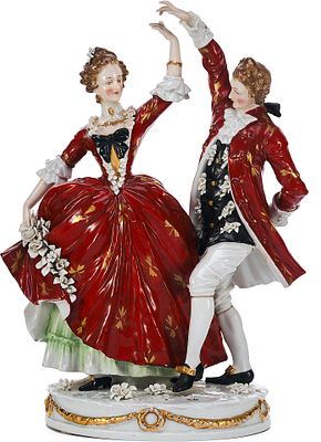 Скульптура Танец фарфор Аккерман и Фритц (Ackerman & Fritze) Германия 1908-38 гг. Н-29,5 см. Фол 