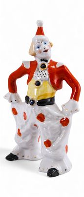 Скульптура Клоун фарфор ДФЗ Вербилки 1980-е гг. Н-15,7 см. С.М. ОрловДмитровский фарфоровый 