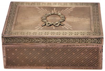 &laquo;Franz Hiess & Sohne&raquo; - Вена. Шкатулка. Вена, АвстрияНачало XX векаметалл, штамп, гильоширование 