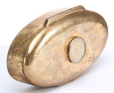 Юбилейная шкатулка 1918-1938 гг. Чехословацкий корпус серебро 900 пр. 3,2x12,5 см. Чехия1938сере 