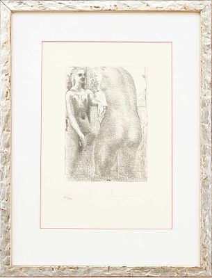 Рисунок &laquo;Мари-Терез, созерцающая свой скульптурный торс&raquo;. Пабло ПикассоЕвропа1932офорт 