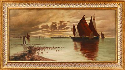 P. Ziclinski. Картина &laquo;Парусник&raquo;. P. ZiclinskiЕвропаначало ХХ векахолст, масло48,5 см х 99 см В 