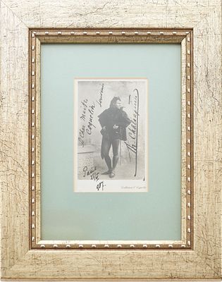 Собственноручный автограф Ф. Шаляпина. Париж, Франция25 мая 1907картон, тушь, перо86 см х 104 