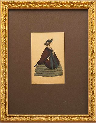 Литография "Эскиз костюма англичанки". Л. БакстНачало XX векабумага, печать14 см х 9,1 смСлева 