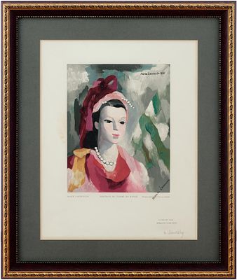 Портрет женщины в красном. Мари Лорансениздание около 19501941цветная гравюра на дереве; 