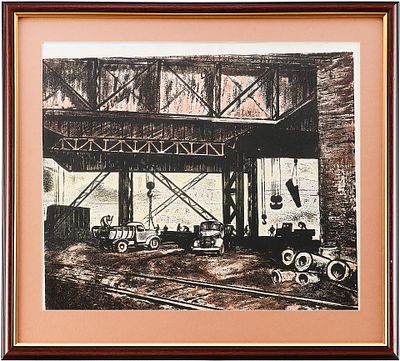 Новиченко В. А. офорт Уралхиммашзавод 1966 г. 49,7&times;58,8 см. Новиченко В. А.1966офорт49,7 см х 