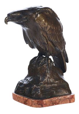 Скульптура &laquo;Орел на камне&raquo;. ЕвропаКонец XIX- начало XX ввбронза, литье, патинирование; камень19 