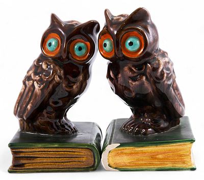Скульптурные букенды &laquo;Совы&raquo;. St. Peter Keramik, Австрия1950 ггкерамика, роспись, глазурь18 см х 