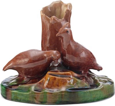 Карандашница с куропатками. Невьянский завод художественной керамики1955-1970 ггкерамика 