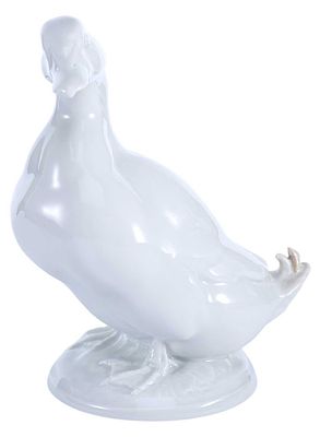 Скульптура Белый селезень фарфор, Мейсен (Meissen) Германия 1955 г. Н-13,5 см. Мейсен 