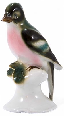 Скульптура Птица на ветке фарфор, Гатер Холл (Gater Hall & Со) Великобритания 1905-43 гг. 10,9 см. 