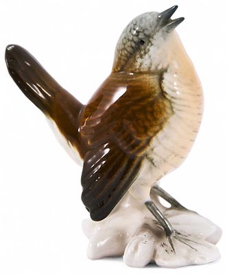 Скульптура Кукушка фарфор, Карл Энц (Karl Ens) Германия после 1945 г. Н-9 см. Фолькштадт 