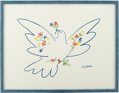 &laquo;Голубка&raquo;. Пабло ПикассоРоссия1960-е ггбумага, литография50,5 см х 65,7 смНа литографии 