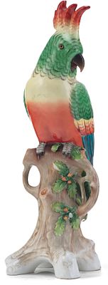 Скульптура Попугай фарфор, Зитцендорф (Sitzendorf) Германия 1918-49 гг. Н-29 см. Зитцендорф.1918 