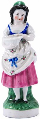 Скульптура &laquo;Рыночная торговка&raquo;. ЕвропаXIХ векфарфор, литье, роспись14,5 см х смСкульптура 