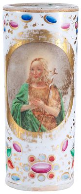 Подставка под свечу. Российской империяXIX векфарфор, роспись, золочение18,7 см х 7,6 