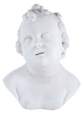 Скульптурный бюст &laquo;Ангелочек&raquo;. неизвестный европейский скульпторЕвропаКонец XIX векамрамор; 