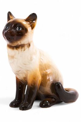 Скульптура Кот фаянс, Keramos Австрия 1980-е гг. Н-20 см. Австрияпосле 1920 гфаянс; роспись20 