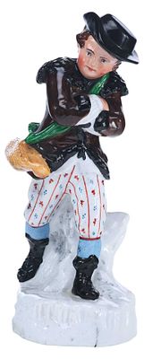 Скульптура &laquo;Замерзший путник&raquo;. Англия (?)XIX векфарфор, роспись25,2 см х смСкульптура идущего 