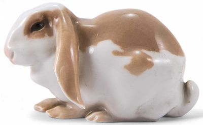 Скульптура Кролик фарфор, Bing & Grondahl Дания 1915-47-е гг. Н-6 см. Дания1915-1947 ггфарфор 
