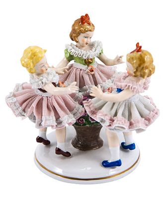 Скульптура &laquo;Юные балерины&raquo;. ГерманияНачало XX векафарфор, роспись надглазурная полихромная 