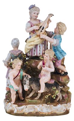 Многофигурная композиция. Западная Европа. Западная ЕвропаВторая половина XX векафарфор, роспись 