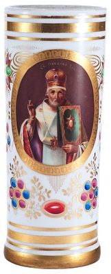 Подставка для свечи. Россия, частные заводыКонец XIX векафарфор, литье, роспись полихромная 