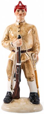 Скульптура Петруха фарфор, Коростень Украина 1976 г. 9х23 см. НазаровКоростенский фарфоровый 