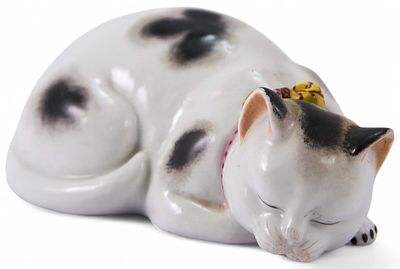 Скульптура Кошка S&auml;chsische Porzellan-Manufaktur Dresden Германия Н-4,7 см. Потшаппель 
