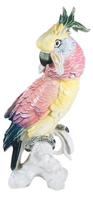 Скульптура Какаду фарфор, Karl Ens Германия 1920-40е гг. Н-35,5 см. Фолькштедт Рудольштадт. 