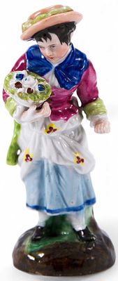 Скульптура-бутоньерка &laquo;Цветочница&raquo;. Западная ЕвропаXIX векфарфор, роспись12,8 см х 