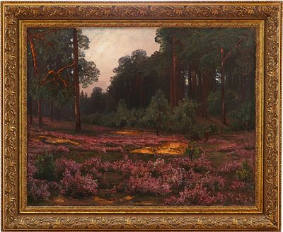 Картина &laquo;Вересковое поле в сосновом лесу&raquo;. Helene von LingerЕвропа1913холст, масло65 см х 83 