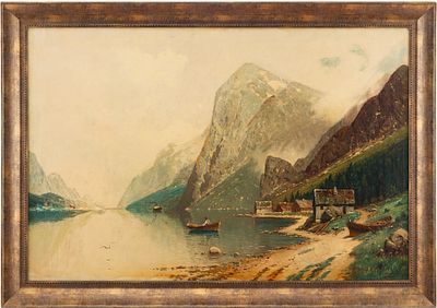 Морской пейзаж. Бертольд К.Германияконец XIX - ХХ ввхолсm, масло80 см х 120 см Справа внизу 