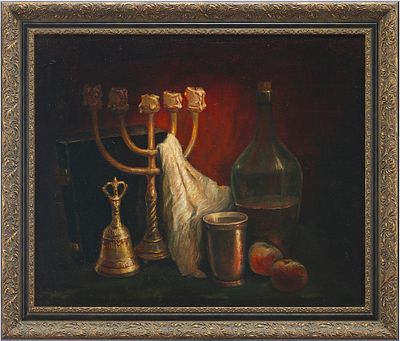 Н. Ramiscinski Атрибуты праздников х/м Европа нач. ХХ в. 50x61,5 см. Н. Ramiscinskiконец XIX- 