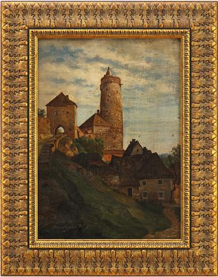 Картина &laquo;Сторожевая башня&raquo;. Banzen (?)Европапервая половина ХХ векакартон, масло35 см х 25,5 