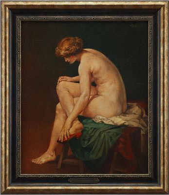 Zeghler Натурщица х/м Европа пер. пол. ХХ в. 60x50,5 см. неизвестный европейский художникпервая 