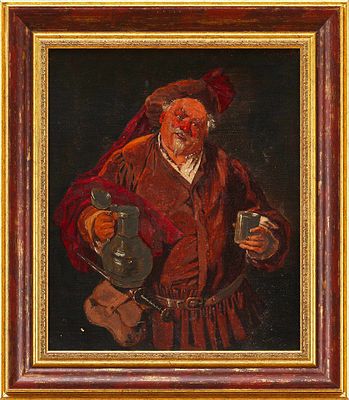 Картина &laquo;Фальстаф&raquo;. неизв. художник в манере Эдуарда фон Грюцнера.ГерманияПервая четверть XX 