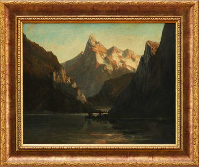 Картина &laquo;Горная река&raquo;. А. Oberm&uuml;llnerпоследняя треть ХІХ векахолст, масло41,6 см х 52 смНа 