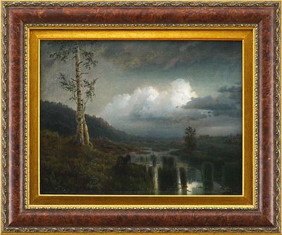 Картина &laquo;Пасмурный день&raquo;. неизв. художникЕвропавторая половина ХІХ векахолст, масло38 см х 49 