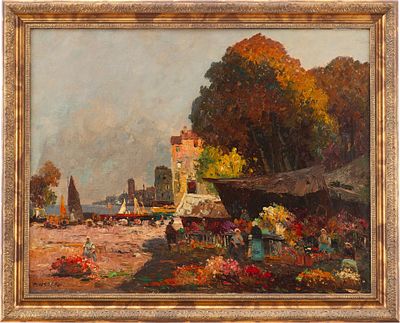 Н/Х Лазурное побережье х/м Европа сер. ХХ в. 60x77,5 см. неизв. европейский 