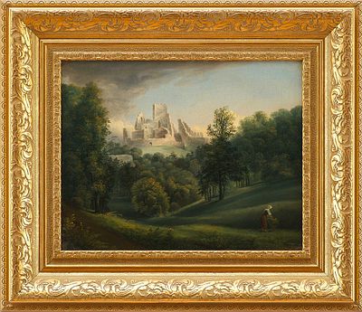 Haan Пейзаж с руинами замка х/м Германия 1822 г. 29,5x37 см. HaanЕвропа1822холст, масло29,5 см 