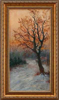 Е. Тuvоn Ноябрь х/м Европа кон. XIX в. 62,5x31,5 см. Е. ТuvоnЕвропаКонец XIX векахолст, масло62 