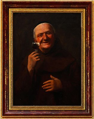 Лангенмантель фон Вестхайм Ludwig von Langenmantel Добрая капля дерево, масло Германия нач. ХХ 