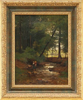 Картина &laquo;Собирательница хвороста&raquo;. Lina von PerbandtГермания1879холст, масло31,6 см х 24,7 см 