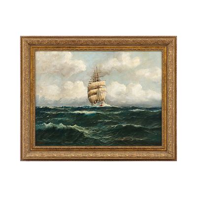 А. Gabali. Картина &laquo;Парусник&raquo;. А. GabaliСередина XX векахолст, масло60 см х 79 смНа картине 