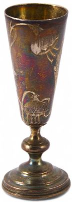 Рюмка для ликера, Москва. Москва1908-1926 ггсеребро 84/875, гравировка, золочение8 см х см24На 