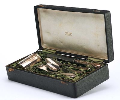 Набор столовых приборов. Вена, Австро-Венгрия. Вена, Австро-Венгрия1872 - 1922 ггсеребро 800 