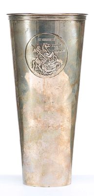 Стакан &laquo;Святой Георгий покровитель воинов&raquo;. Вена. Австрия1872 — 1922 ггсеребро 800, штамп 