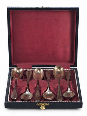 Набор чайных ложек серебро 800 пр. 1ХХ гр. J D Австрия нач. ХХ в. Австро-Венгрияпоследняя 