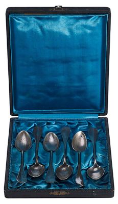 Набор чайных ложек серебро 800 пр. 117 гр. Австрия 1872-1922 гг. Австро-Венгрияпоследняя 